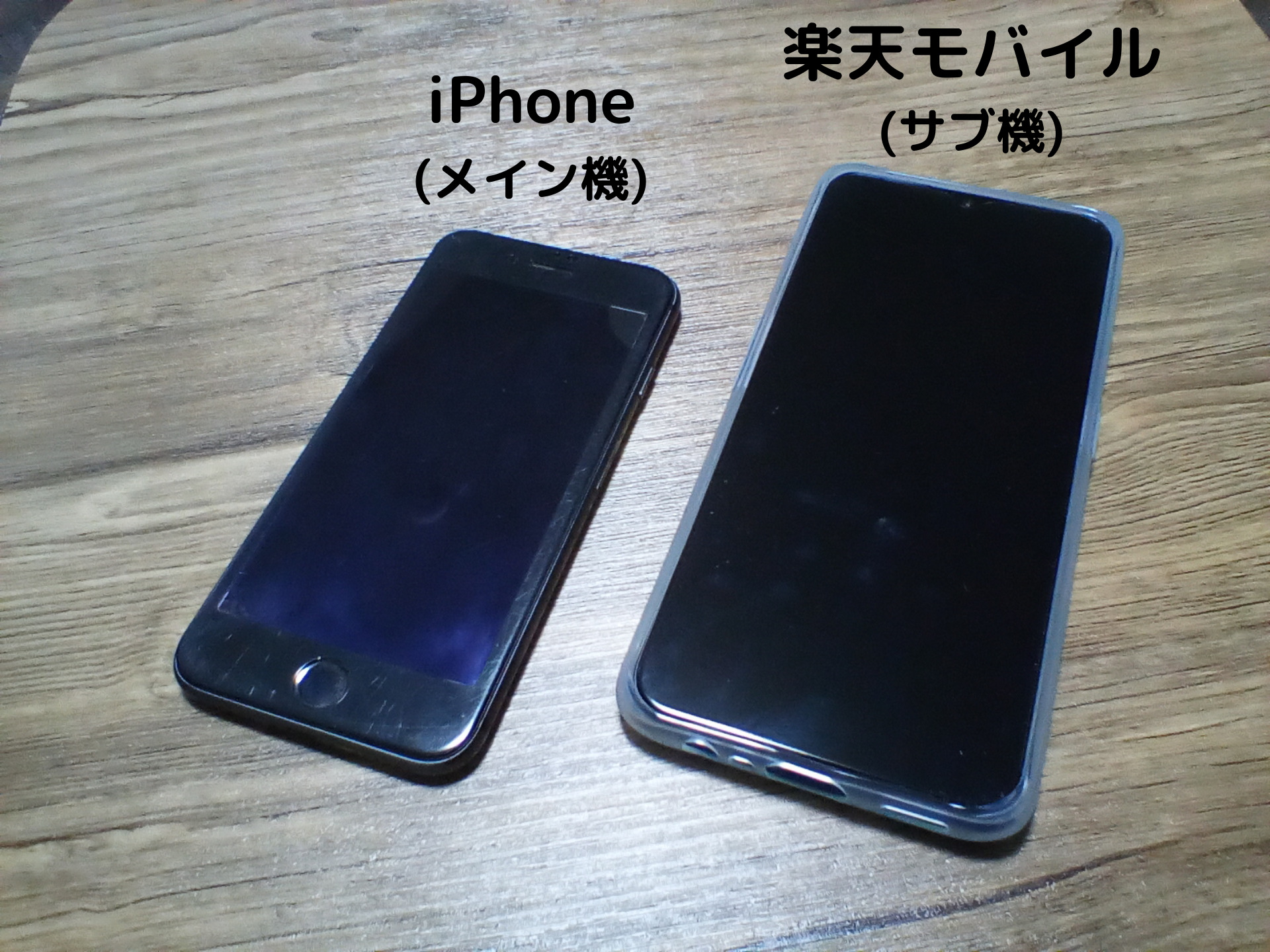 iPhoneとサブ機の楽天モバイル